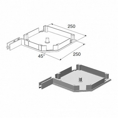 Крышка боковая RK205, аналог SB45/205/u